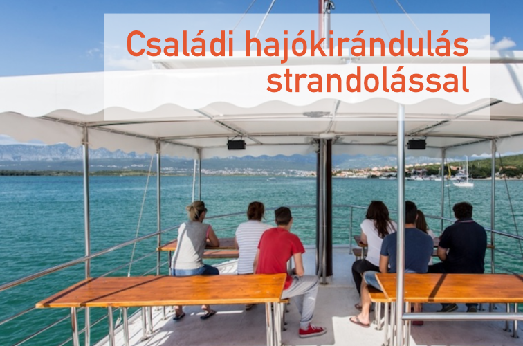 Családi hajókirándulás strandolással Risikán