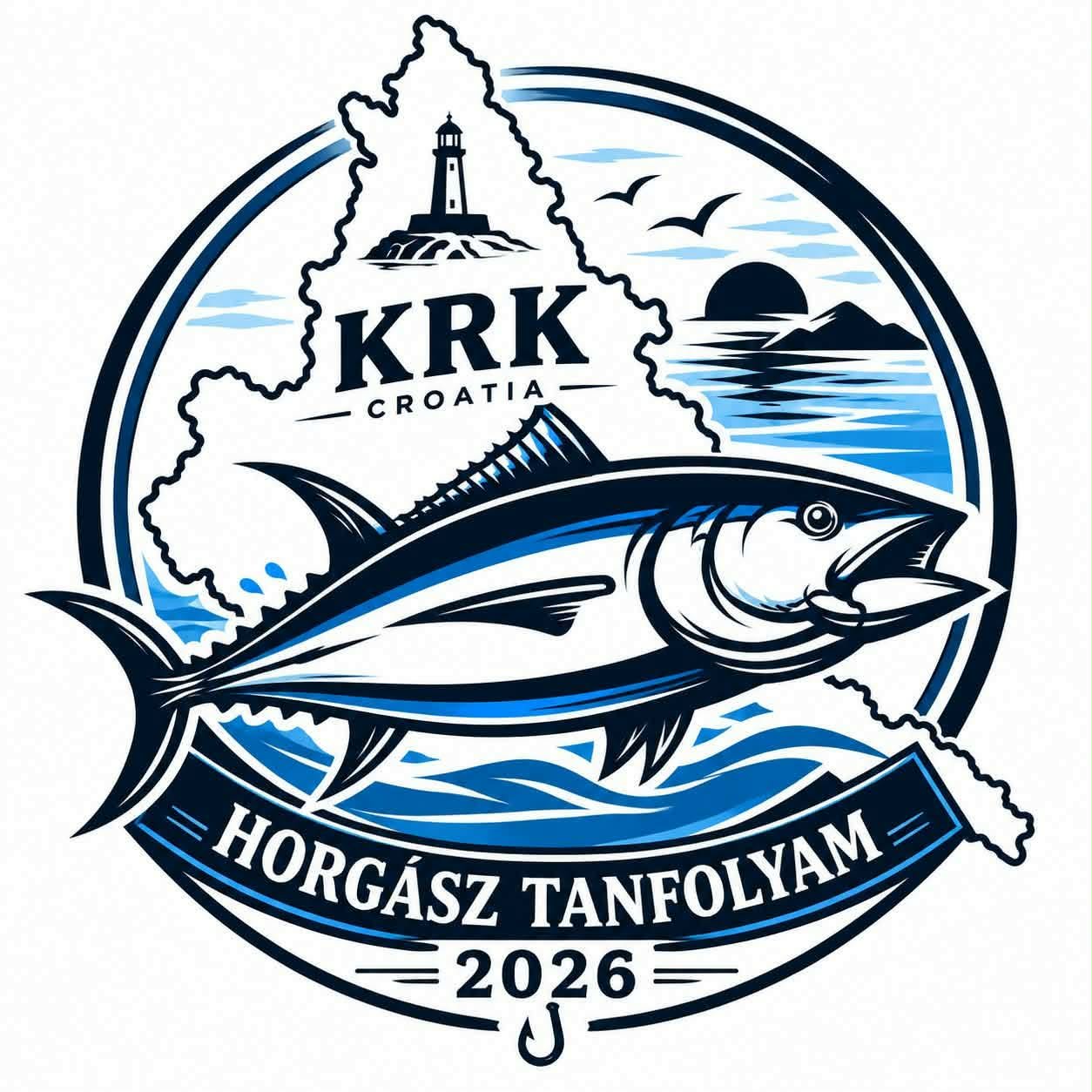 Krk horgásztanfolyam logó