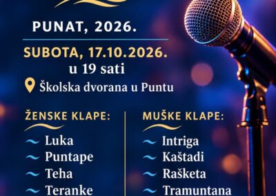 23. Večer klapske pjesme, Punat, 2026. október 17., plakát